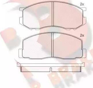 R Brake RB0523 - Гальмівні колодки, дискові гальма autocars.com.ua