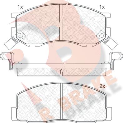 R Brake RB0524 - Гальмівні колодки, дискові гальма autocars.com.ua