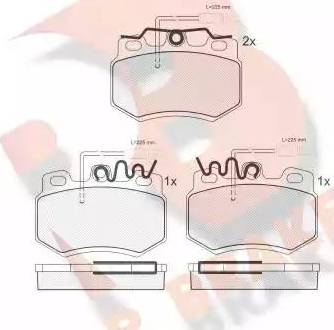 R Brake RB0555 - Тормозные колодки, дисковые, комплект autodnr.net