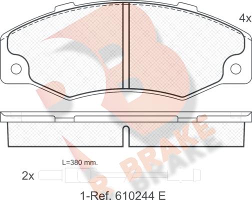 R Brake RB0556 - Гальмівні колодки, дискові гальма autocars.com.ua