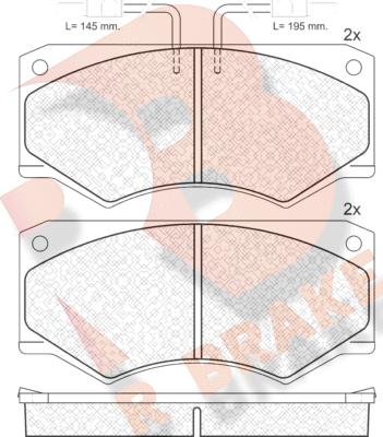 R Brake RB0563 - Гальмівні колодки, дискові гальма autocars.com.ua