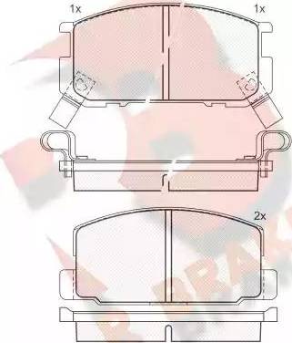 R Brake RB0605 - Гальмівні колодки, дискові гальма autocars.com.ua