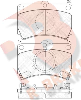 R Brake RB0611 - Гальмівні колодки, дискові гальма autocars.com.ua