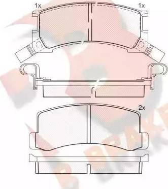 R Brake RB0613 - Тормозные колодки, дисковые, комплект autodnr.net