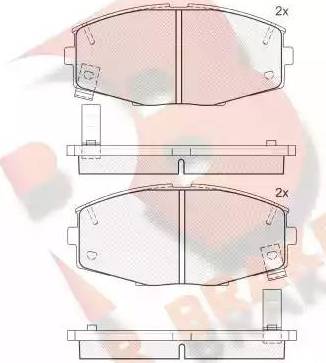 R Brake RB0617 - Гальмівні колодки, дискові гальма autocars.com.ua