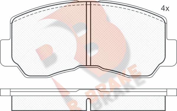 R Brake RB0623 - Тормозные колодки, дисковые, комплект autodnr.net