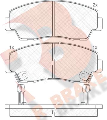 R Brake RB0636 - Гальмівні колодки, дискові гальма autocars.com.ua