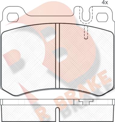 R Brake RB0685 - Тормозные колодки, дисковые, комплект autodnr.net