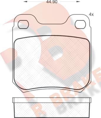 R Brake RB0692 - Гальмівні колодки, дискові гальма autocars.com.ua