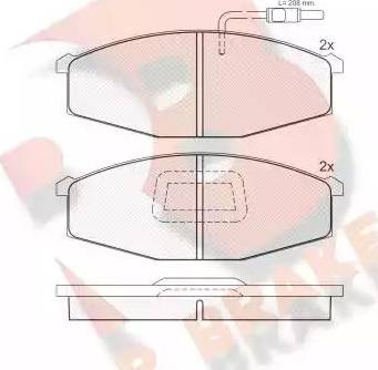 R Brake RB0694 - Гальмівні колодки, дискові гальма autocars.com.ua