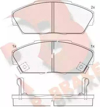 R Brake RB0704 - Гальмівні колодки, дискові гальма autocars.com.ua