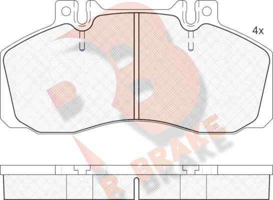 R Brake RB0722-204 - Тормозные колодки, дисковые, комплект autodnr.net