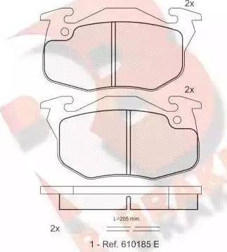 R Brake RB0746 - Гальмівні колодки, дискові гальма autocars.com.ua