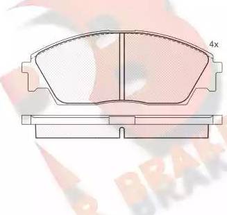 R Brake RB0754 - Гальмівні колодки, дискові гальма autocars.com.ua