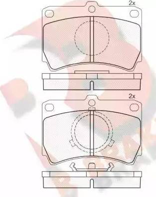 R Brake RB0756 - Гальмівні колодки, дискові гальма autocars.com.ua