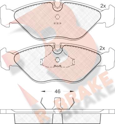 R Brake RB0774 - Гальмівні колодки, дискові гальма autocars.com.ua