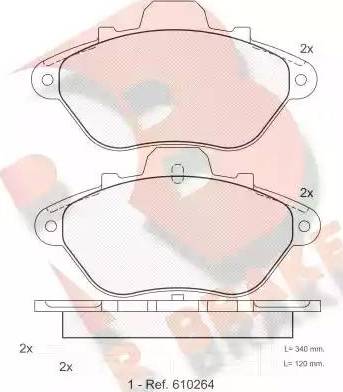 R Brake RB0779 - Гальмівні колодки, дискові гальма autocars.com.ua