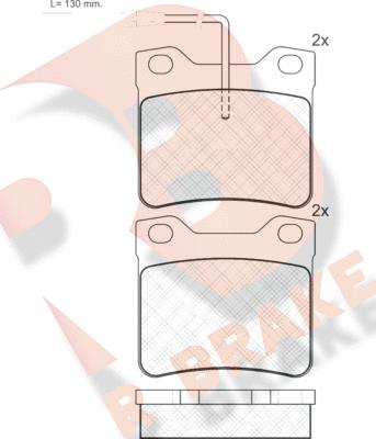 R Brake RB0787 - Тормозные колодки, дисковые, комплект autodnr.net