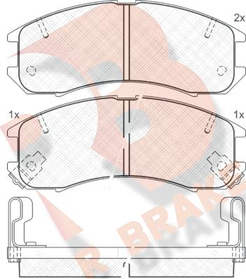 R Brake RB0795 - Гальмівні колодки, дискові гальма autocars.com.ua