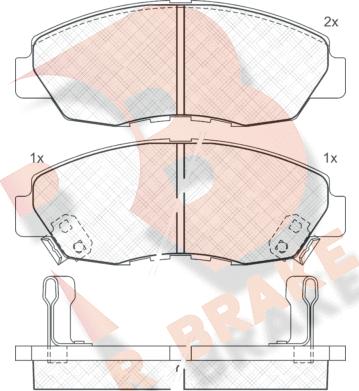 R Brake RB0797 - Гальмівні колодки, дискові гальма autocars.com.ua