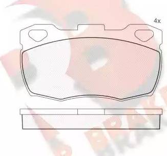 R Brake RB0799 - Гальмівні колодки, дискові гальма autocars.com.ua