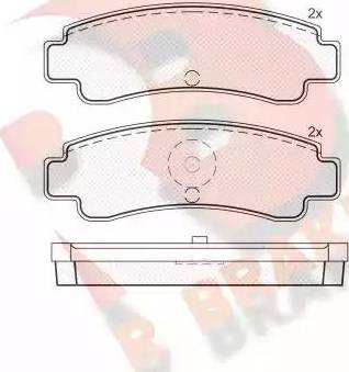 R Brake RB0805 - Тормозные колодки, дисковые, комплект autodnr.net