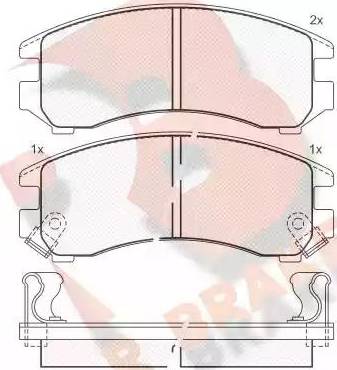 R Brake RB0810 - Гальмівні колодки, дискові гальма autocars.com.ua