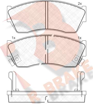 R Brake RB0811 - Тормозные колодки, дисковые, комплект autodnr.net