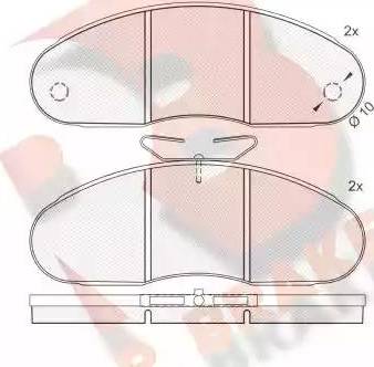 R Brake RB0813 - Гальмівні колодки, дискові гальма autocars.com.ua