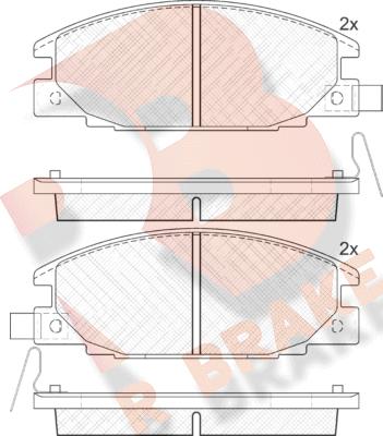 R Brake RB0854 - Гальмівні колодки, дискові гальма autocars.com.ua