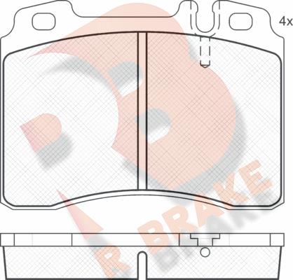 R Brake RB0861-200 - Гальмівні колодки, дискові гальма autocars.com.ua