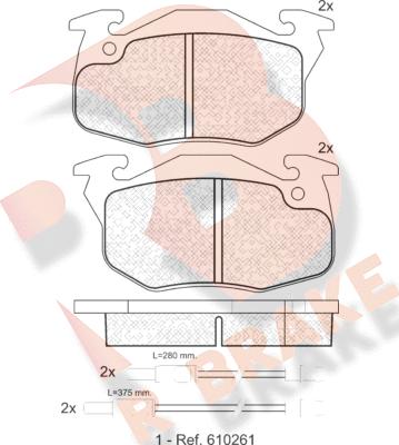 R Brake RB0864 - Тормозные колодки, дисковые, комплект autodnr.net