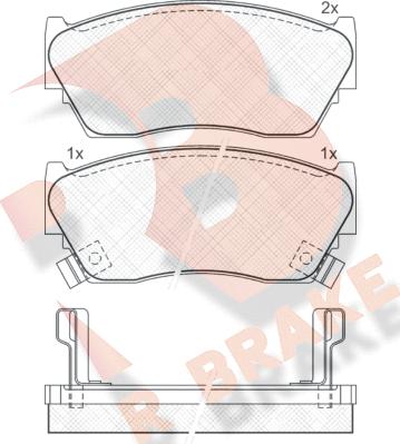 R Brake RB0882 - Гальмівні колодки, дискові гальма autocars.com.ua