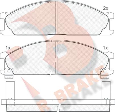 R Brake RB0885 - Тормозные колодки, дисковые, комплект autodnr.net