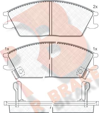 R Brake RB0887 - Гальмівні колодки, дискові гальма autocars.com.ua