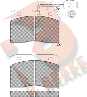 R Brake RB0892 - Гальмівні колодки, дискові гальма autocars.com.ua