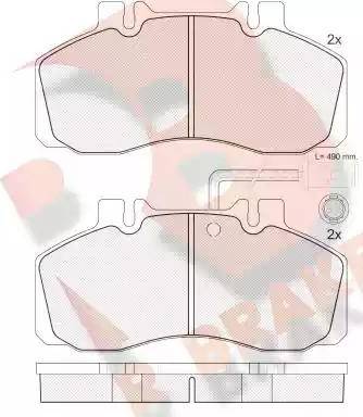 R Brake RB0903 - Гальмівні колодки, дискові гальма autocars.com.ua