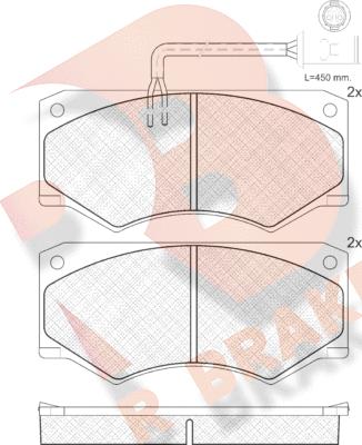 R Brake RB0904 - Гальмівні колодки, дискові гальма autocars.com.ua