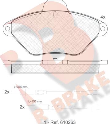 R Brake RB0921 - Гальмівні колодки, дискові гальма autocars.com.ua