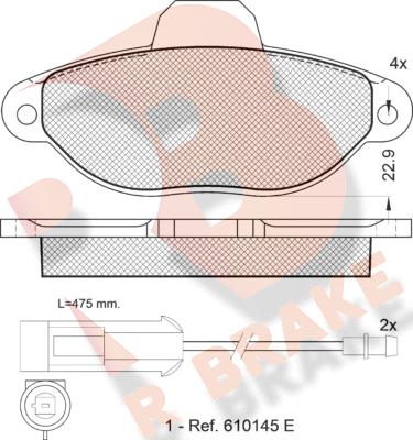 R Brake RB0924 - Гальмівні колодки, дискові гальма autocars.com.ua