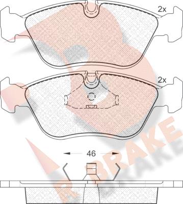 R Brake RB0934 - Гальмівні колодки, дискові гальма autocars.com.ua