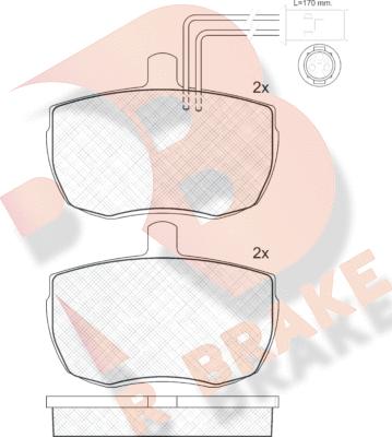 R Brake RB0935 - Гальмівні колодки, дискові гальма autocars.com.ua