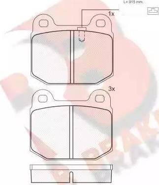 R Brake RB0946 - Гальмівні колодки, дискові гальма autocars.com.ua