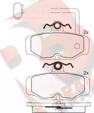 R Brake RB0956 - Тормозные колодки, дисковые, комплект autodnr.net