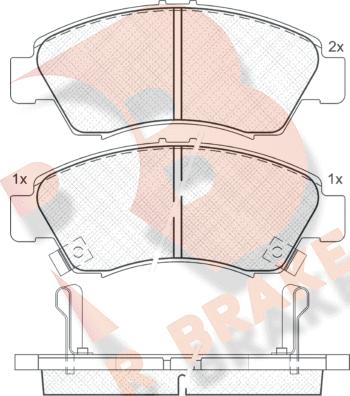 R Brake RB0958 - Гальмівні колодки, дискові гальма autocars.com.ua