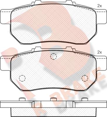 R Brake RB0960 - Гальмівні колодки, дискові гальма autocars.com.ua