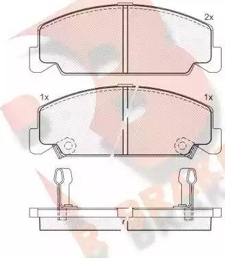 R Brake RB0961 - Гальмівні колодки, дискові гальма autocars.com.ua