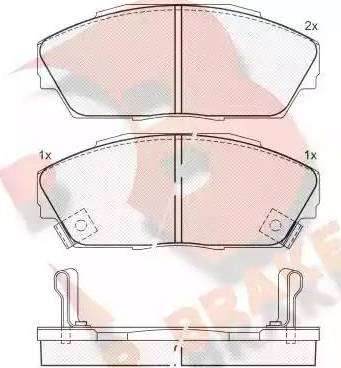 R Brake RB0962 - Тормозные колодки, дисковые, комплект autodnr.net