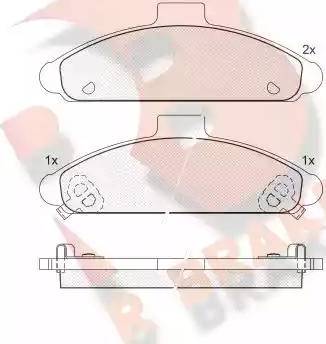 R Brake RB0963 - Гальмівні колодки, дискові гальма autocars.com.ua