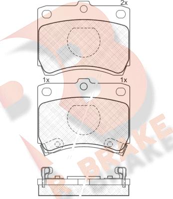 R Brake RB0969 - Гальмівні колодки, дискові гальма autocars.com.ua